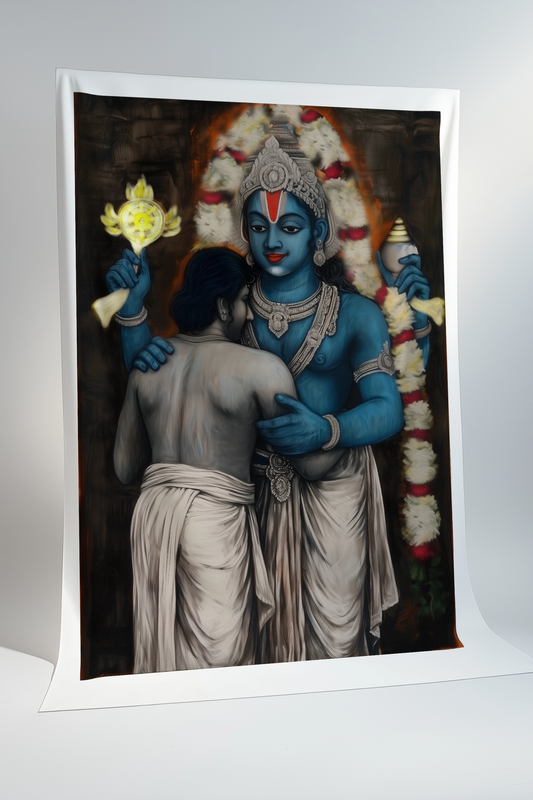 Tirupati Venkateshwara Swamy Canvas Print Roll – Unframed Spiritual Wall Art for Pooja Room & Devotional Decor