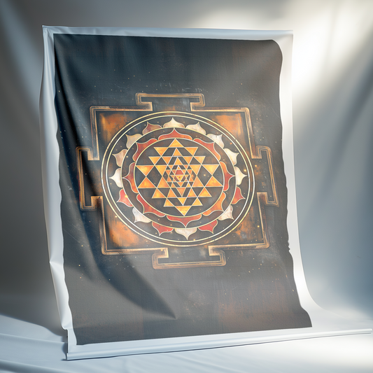 Sri Chakra Canvas Print Roll (24x36 Inches) – Sacred Geometry Wall Art for Meditation & Pooja Room Decor