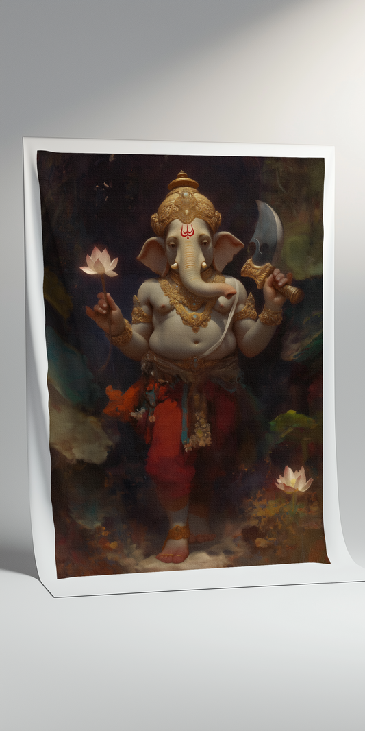 Vighnaharta Ganesh – Canvas Print Roll (24x36 Inch)