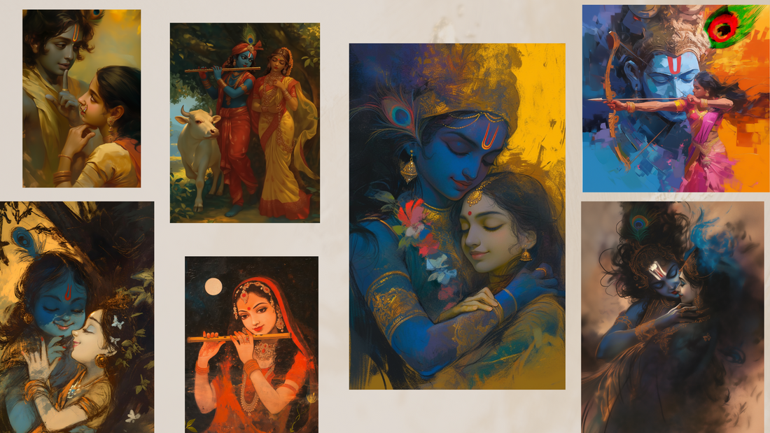 Transform Your Living Room with Krishna Paintings and Radha Krishna Wall Art