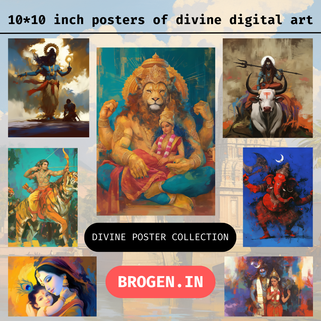 Divine Posters Collection: Hindu God & Goddess Wall Posters | Vintage ...