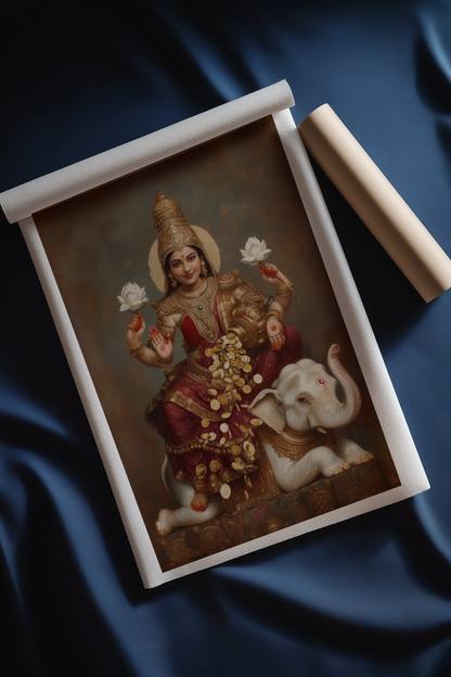 Devi Mahalakshmi – Canvas Print Roll (24x36 Inch)