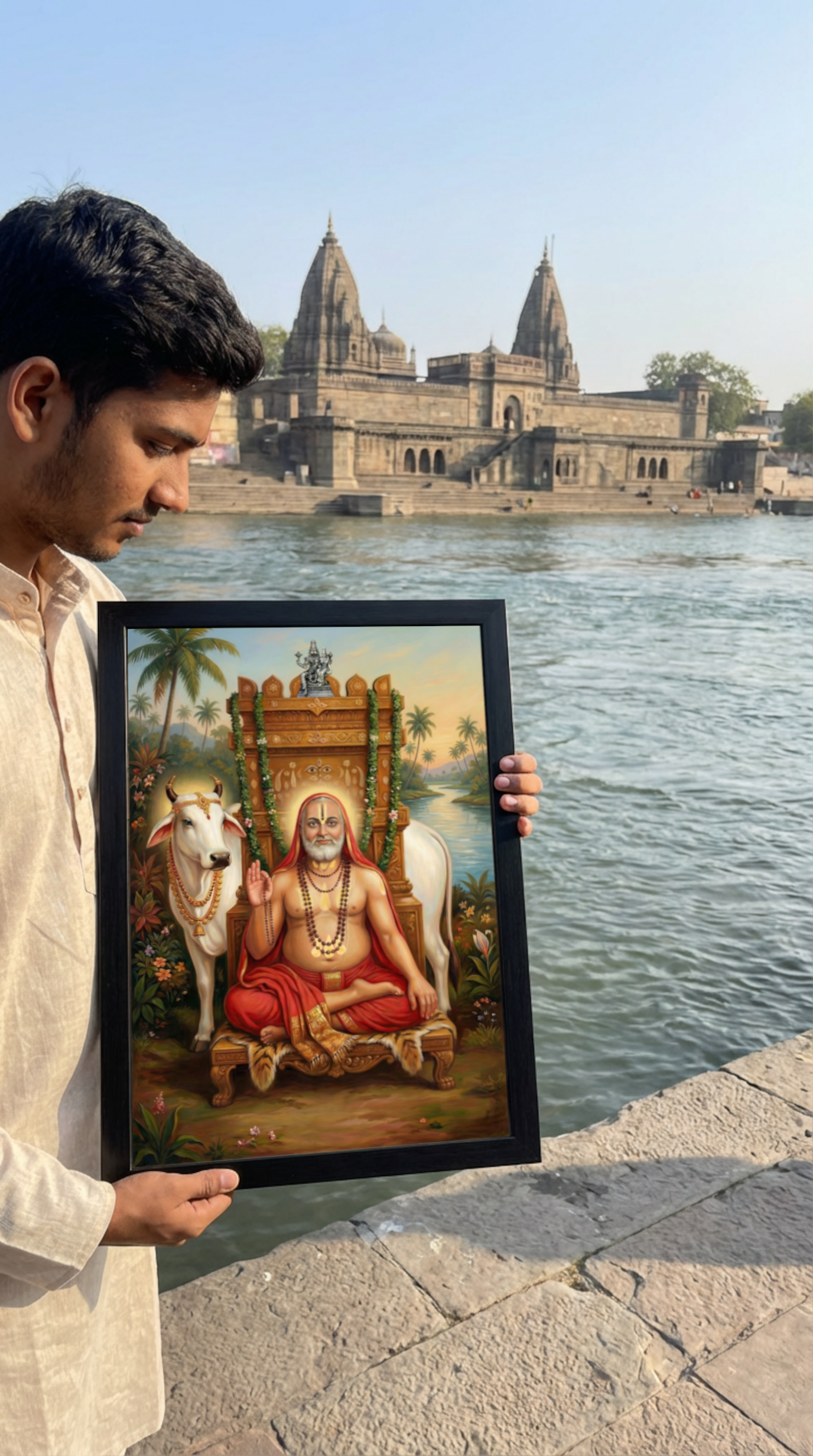 Guru Raghavendra Swamy Photo Frame | Frame for Home Temple and Gifting