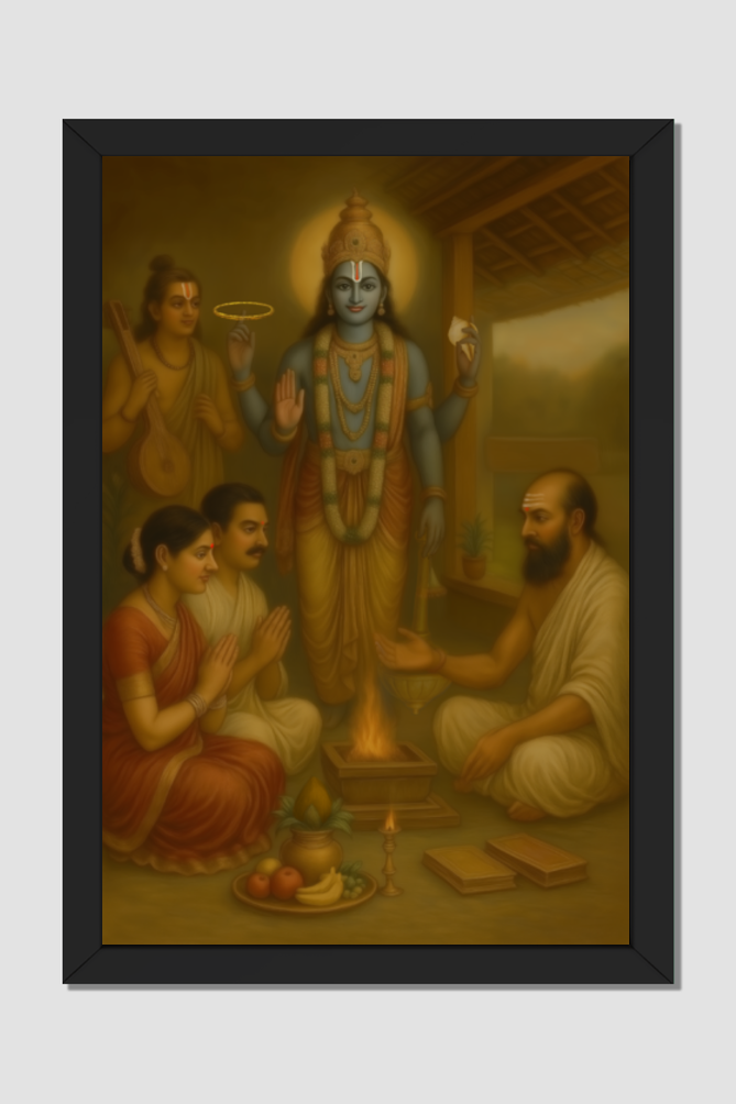 Satyanarayan Swamy Photo Frame | Divine Grace of Truth and Prosperity