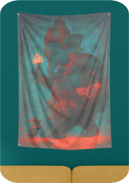 Walking Ganesha Tapestry (35 x 45 Inches) – Soft, Lightweight & Perfect Gift for Ganesha Devotees