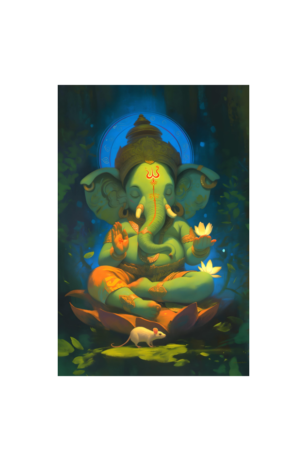 Premium A4 Ganesha Art Poster – 300 GSM Art Board | Perfect Gift for Ganesha Devotees | Fade-Proof Wall Art