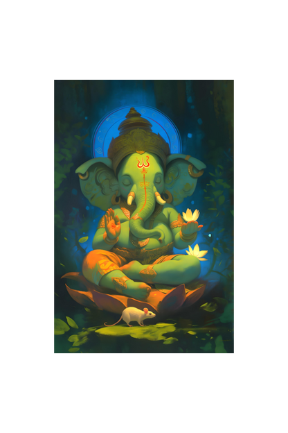 Premium A4 Ganesha Art Poster – 300 GSM Art Board | Perfect Gift for Ganesha Devotees | Fade-Proof Wall Art