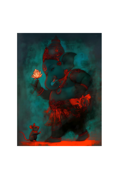 Ganesh Decor Frame | Ganesh Ji Frame Photo | Ganpati Bappa Frame | Perfect Gift for Devotees | 300 GSM Glossy Finish