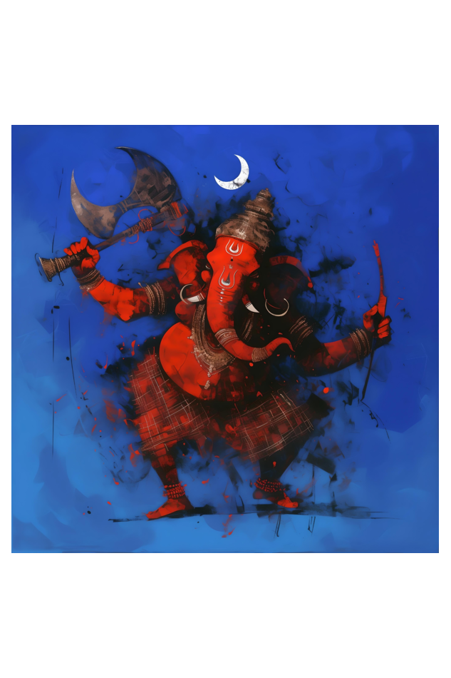 Ganesh Ji Frame Photo | Ganesh Painting with Frame | Ganpati Photo Frame Online | Ganesh Ji Frame Photo | 300 GSM Glossy Finish | Perfect Gift for Ganesh Devotees