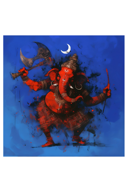 Ganesh Ji Frame Photo | Ganesh Painting with Frame | Ganpati Photo Frame Online | Ganesh Ji Frame Photo | 300 GSM Glossy Finish | Perfect Gift for Ganesh Devotees