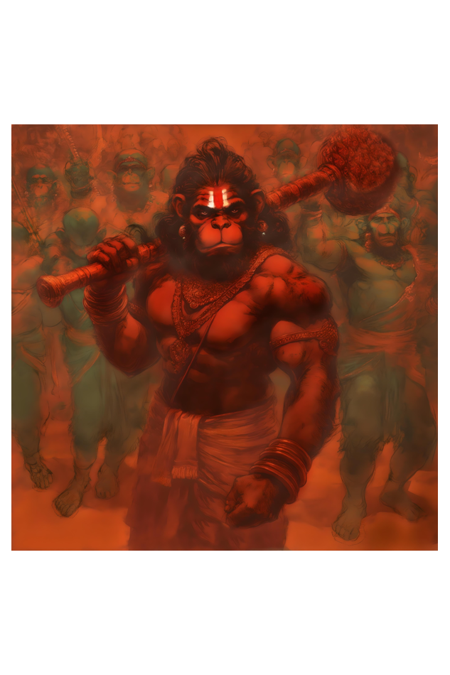 Divine Hanuman Wall Decor Poster | Powerful Anjaneya Art - Perfect Gift for Devotees