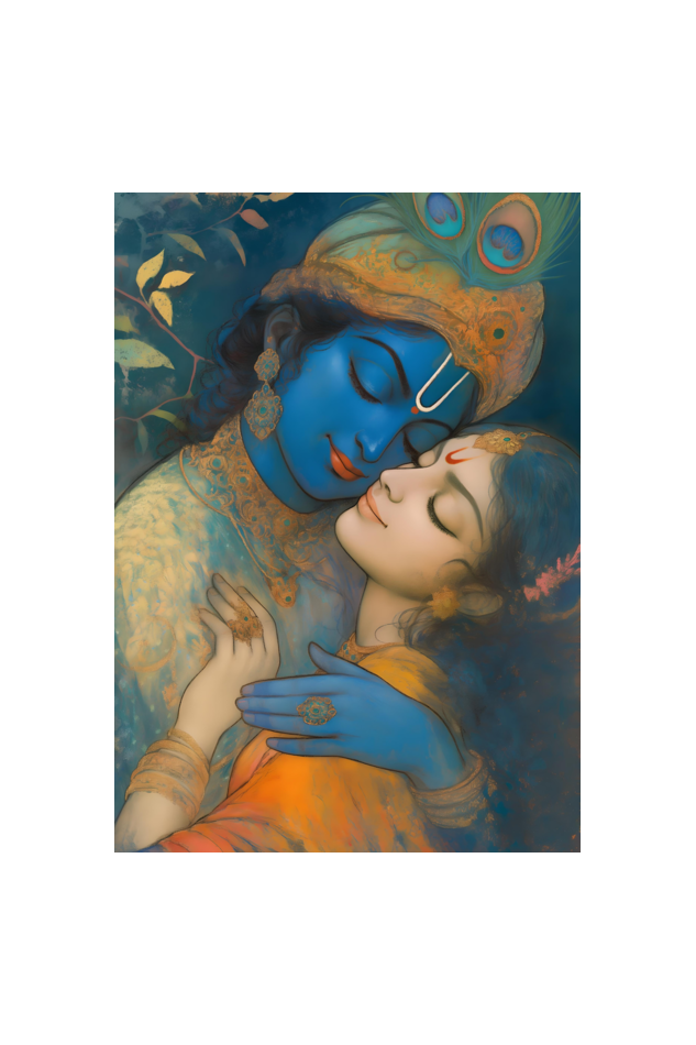 Radha Krishna A4 Poster – Divine Wall Decor | Perfect Gift for Marriage and Devotees