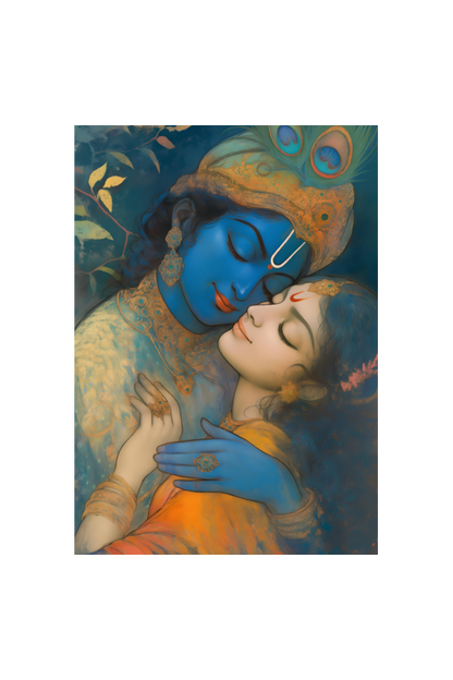 Radha Krishna A4 Poster – Divine Wall Decor | Perfect Gift for Marriage and Devotees