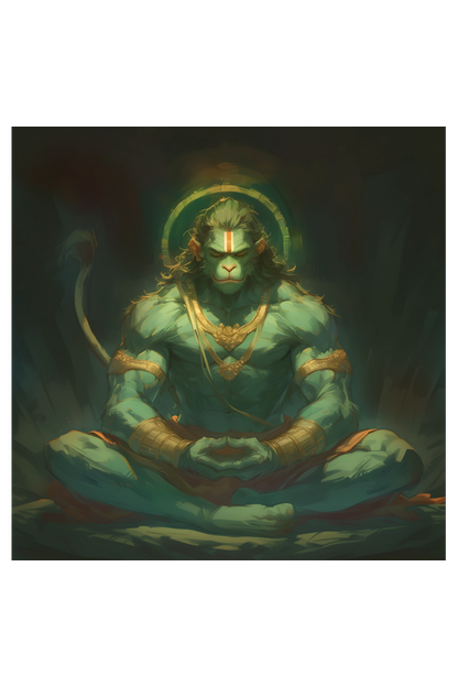 Hanuman Meditating Photo Frame | Perfect Gift for Hanuman Devotees | Available Online | 300 GSM Glossy Finish