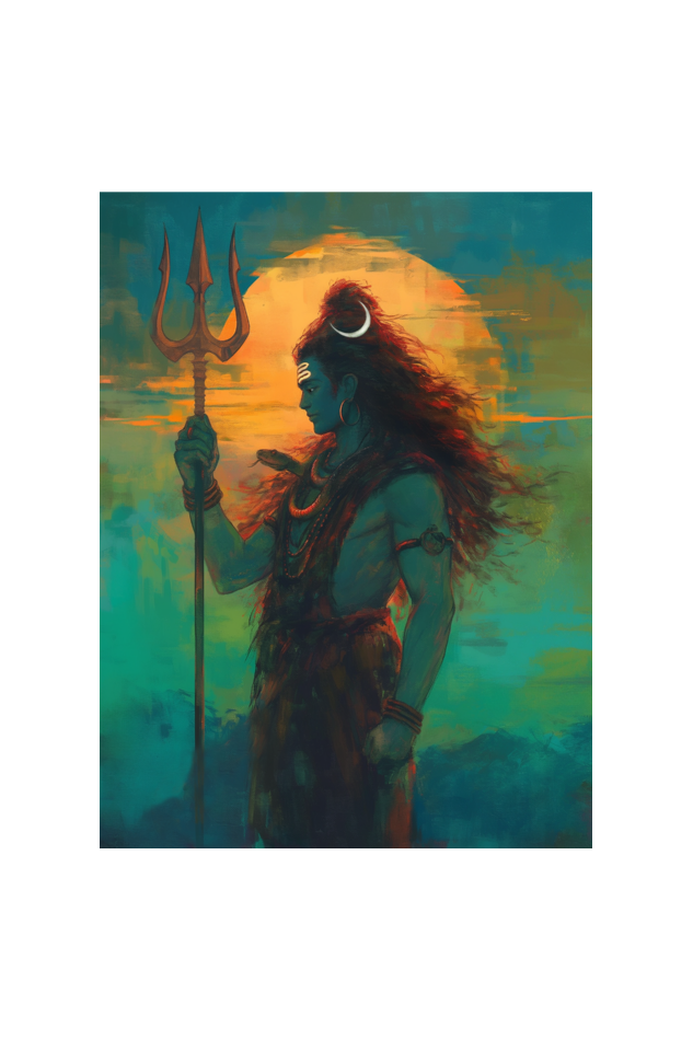 Lord Shiva Photo Frame | Divine Shiva Art for Home Decor | Perfect Gift for Shiva Devotees | 300 GSM Glossy Finish