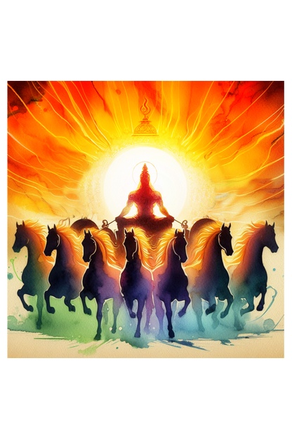 Surya Narayan Photo Frame | Sun God Wall Art | Divine Hindu Decor for Pooja Room