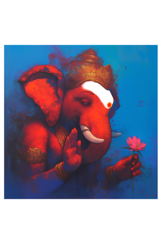 Lord Ganesha wall Poster – 300 GSM Wall Art for Wisdom & Prosperity | Vastu-Positive Decor