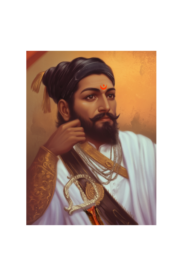 Shivaji Maharaj Photo Frame | Iconic Warrior King Art | 18x24 Inch Frame