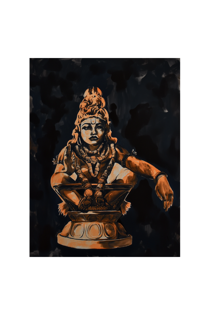 Lord Ayyappa Swamy 18*24 Inch Photo Frame | Perfect Devotional Wall Art for Home & Gift