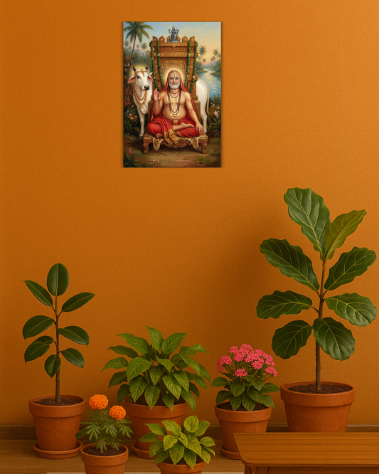 Guru Raghavendra Swamy Poster – 300 GSM poster | Vastu Positive Decor, Spiritual Gifting