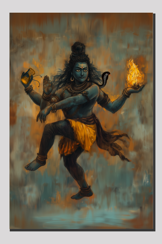 Shiva Tandava – Nataraja Swamy Digital Painting on Canvas | Cosmic Dan ...