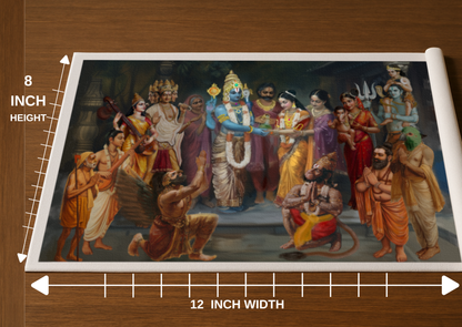 Srinivasa Kalyanam Canvas Print Roll (Unframed) – Venkateswara Kalyanam Hindu Wedding Scene Wall Art for Home, Temple & Gift Décor