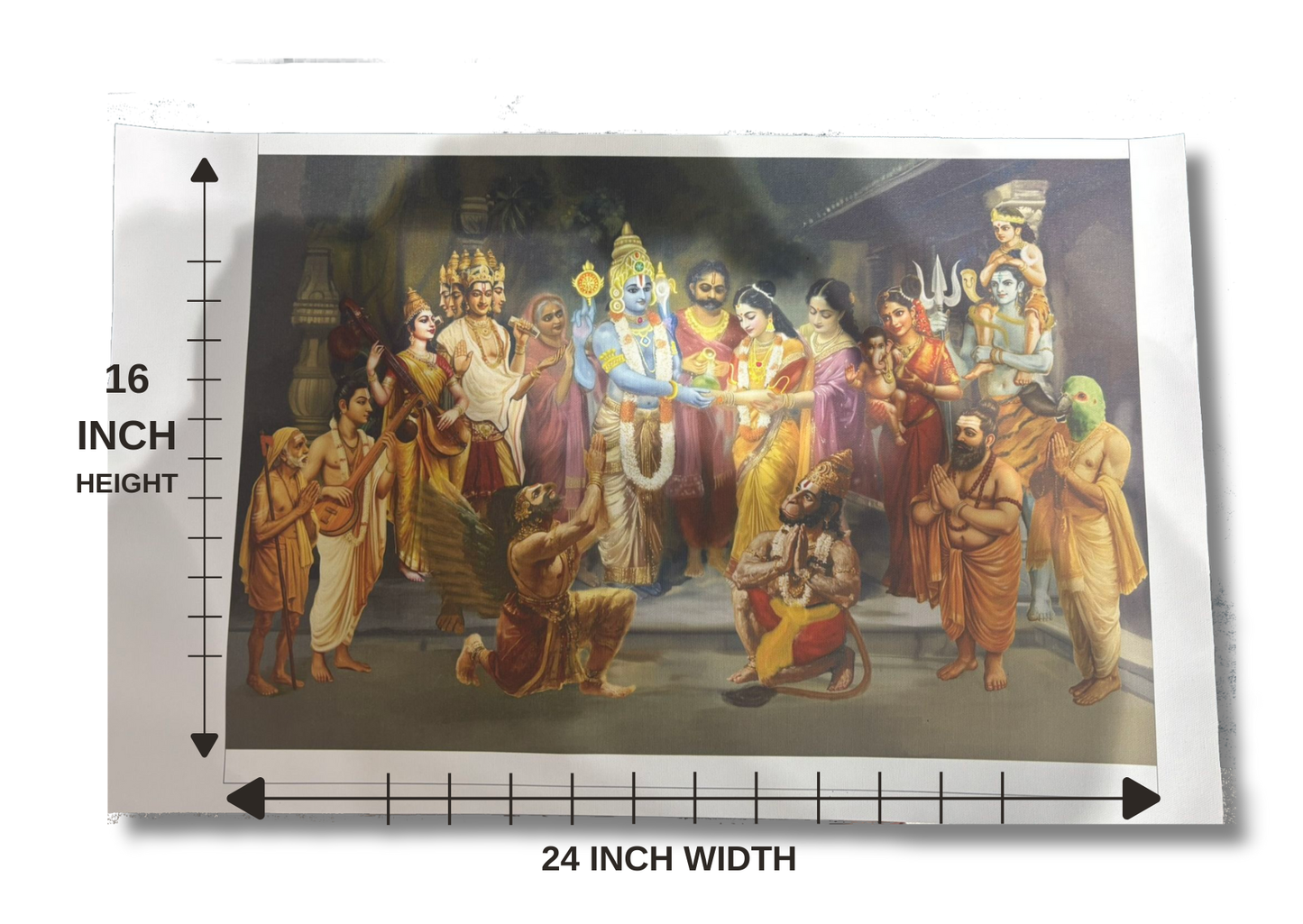 Srinivasa Kalyanam Canvas Print Roll (Unframed) – Venkateswara Kalyanam Hindu Wedding Scene Wall Art for Home, Temple & Gift Décor
