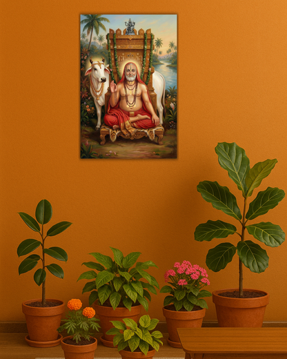 Guru Raghavendra Swamy Poster – 300 GSM poster | Vastu Positive Decor, Spiritual Gifting