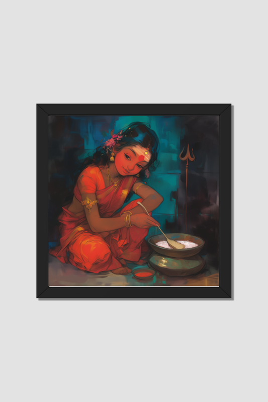 Annapoorneshwari Photo Frame | Divine Wall Art | Perfect Gift for Devotional Spaces