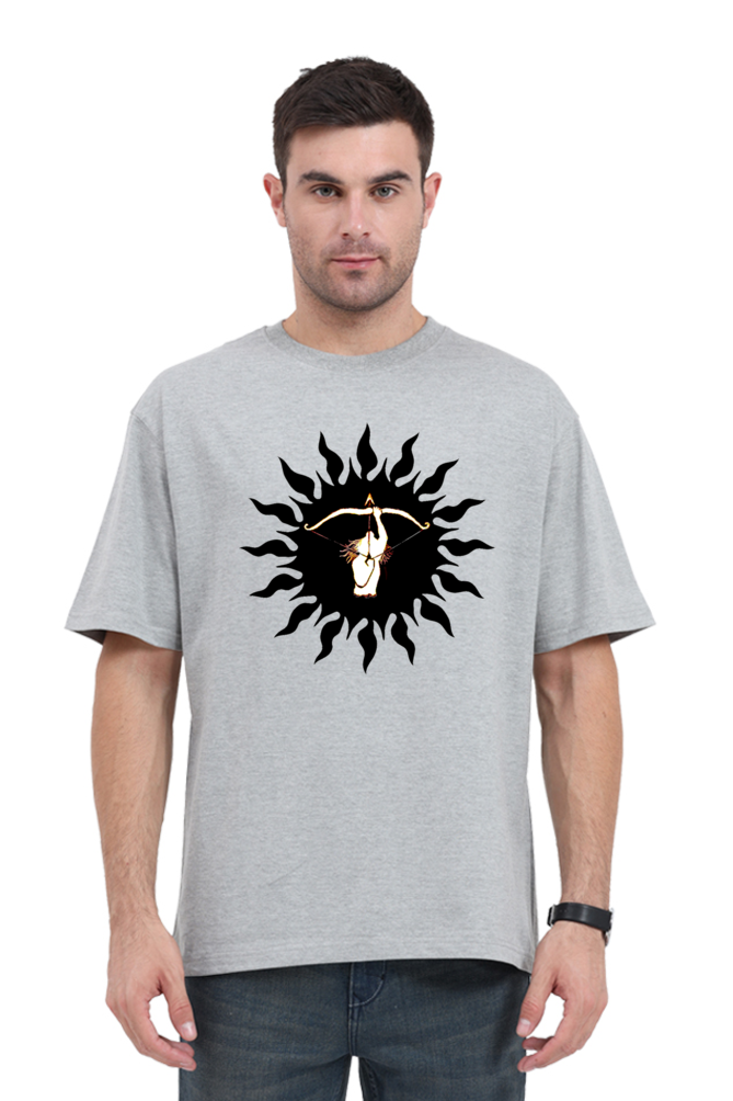 Suryaputra Karn Oversized T-Shirt - Premium Cotton, Unisex Fit | Iconic Mahabharata Design