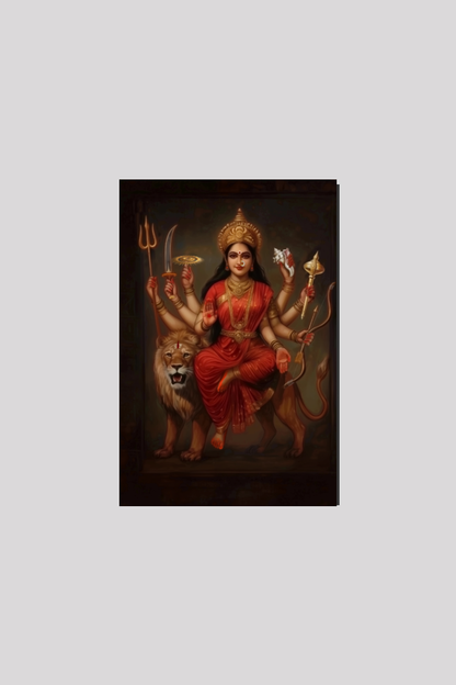 Durga Devi Photo Frame – Ambe Maa in Divine Grace | Powerful Goddess Durga Wall Art