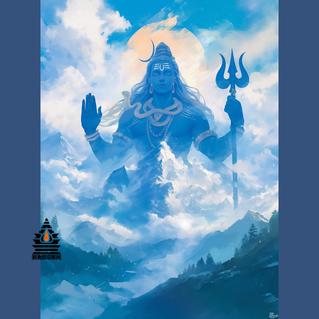 Digital Art of Hindu God Shiva | High-Resolution PNG Download | Spiritual Lord Shiva Artwork in HD