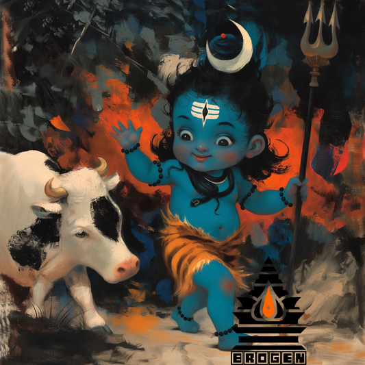 Bala Shiva Digital Art | High-Resolution Hindu Divine Artwork Download