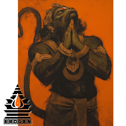 Hanuman Ji Digital Art | Anjali Mudra Pose | High-Resolution HD Download