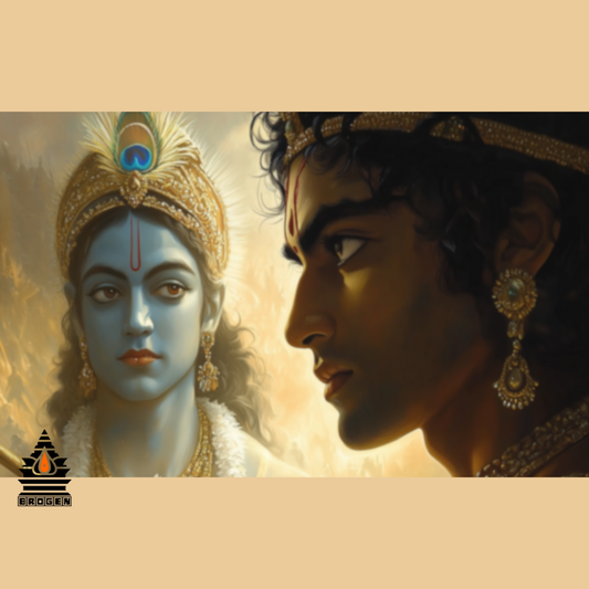 Sri Krishna Guiding Arjuna | High-Resolution Digital Art Download