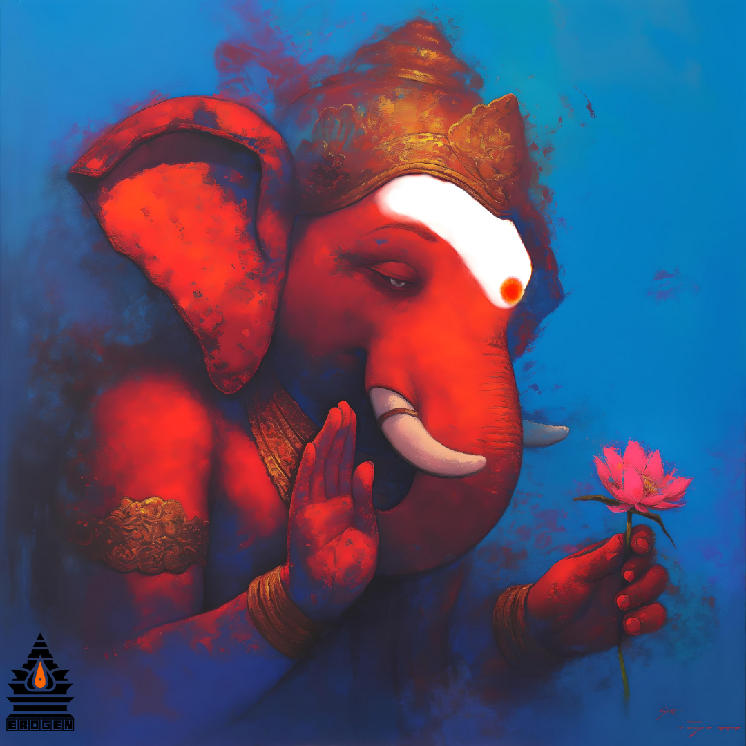 Ganapathi Blessing Art HD Wallpaper | High-Resolution PNG | Download Now