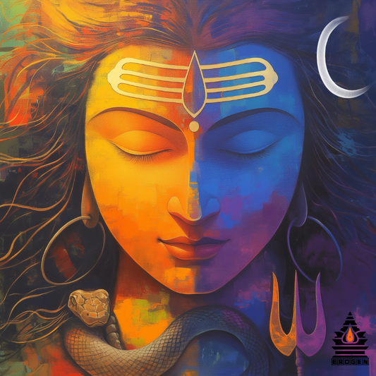 Lord Shiva Face Art Digital Download | High-Resolution Divine Artwork