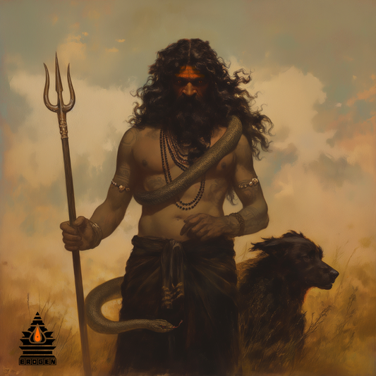 Aghori Digital Art | High-Resolution PNG Download | Mystical Artwork of Lord Shiva’s Aghori Form