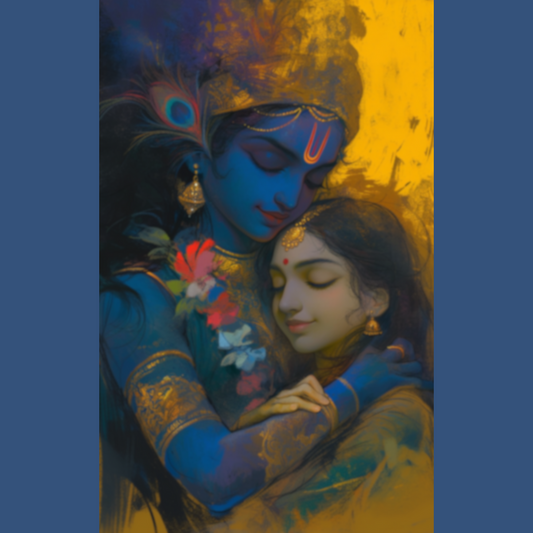 Radha Krishna Digital Art | Divine Love in High-Resolution | Instant Download