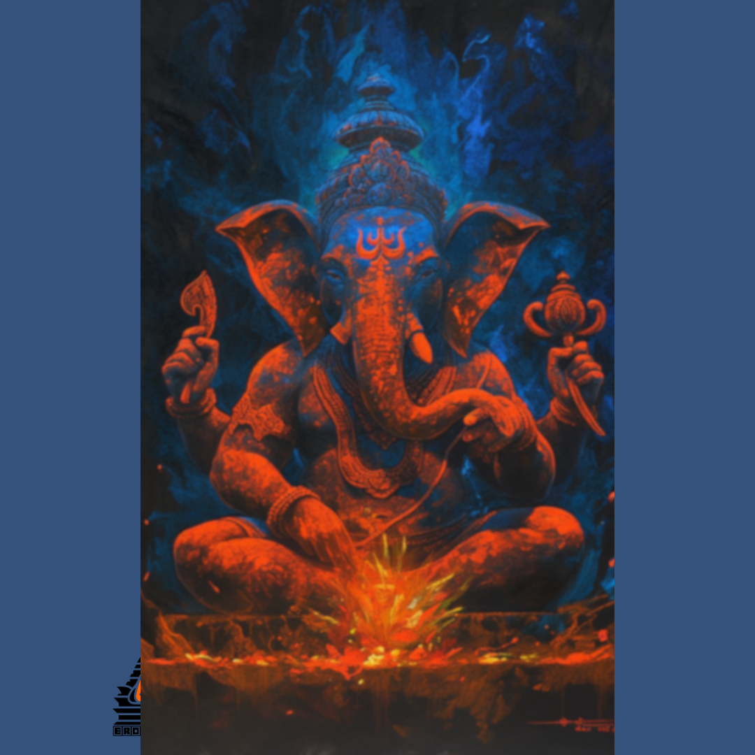 Mooladhara Sthita Ganapathi Digital Art | High-Resolution Spiritual Artwork | Instant Download