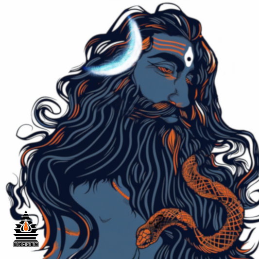 Adiyogi Digital Art | High-Resolution Artwork of Lord Shiva | Instant Download