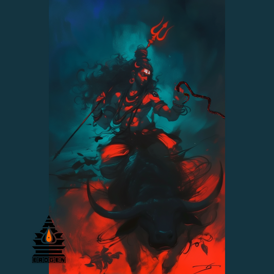 Kalantaka - Shiva as the Conqueror of Time and Death | High-Resolution Digital Art Download