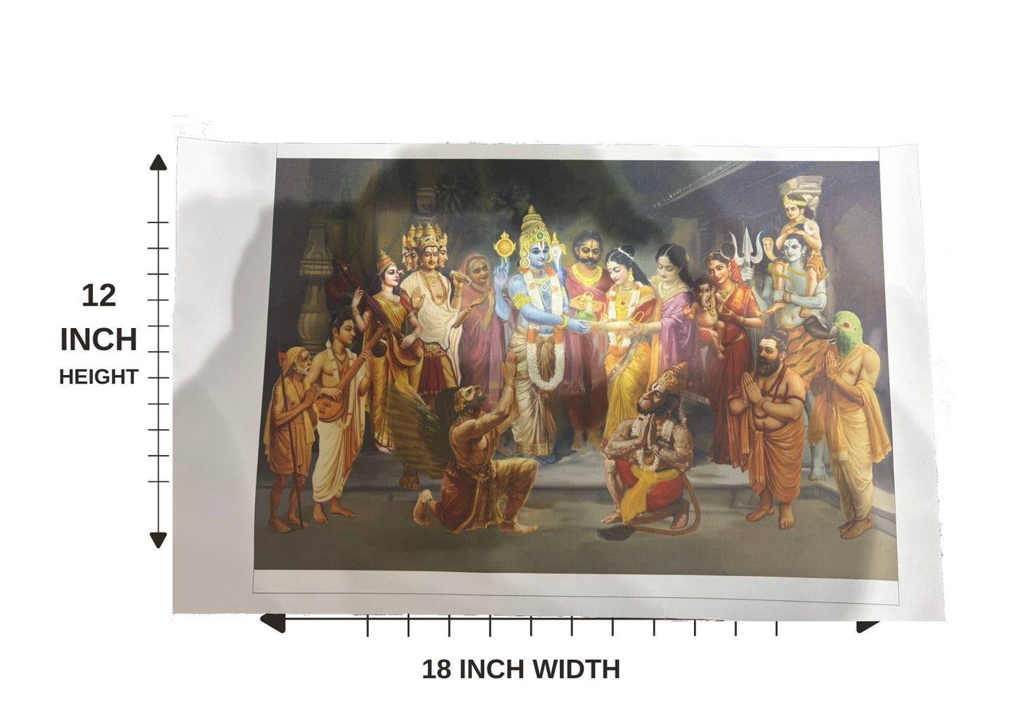 Srinivasa Kalyanam Canvas Print Roll (Unframed) – Venkateswara Kalyanam Hindu Wedding Scene Wall Art for Home, Temple & Gift Décor