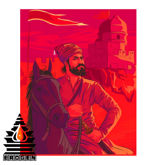 Chhatrapati Shivaji Maharaj Digital Art | High-Resolution Download