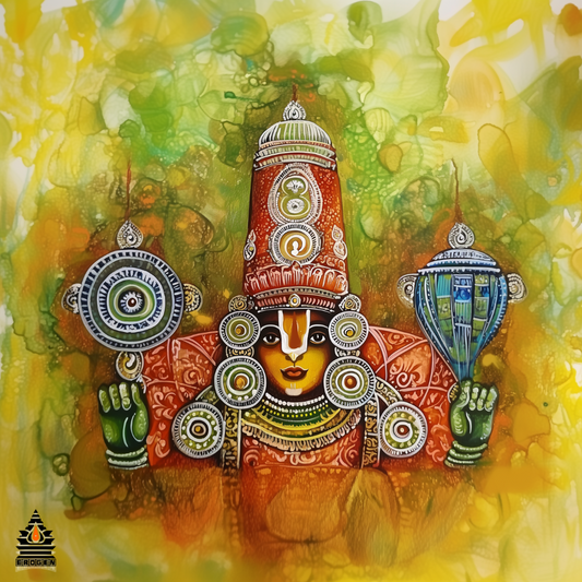 Lord Venkateswara Digital Art | High-Resolution Spiritual Artwork Download