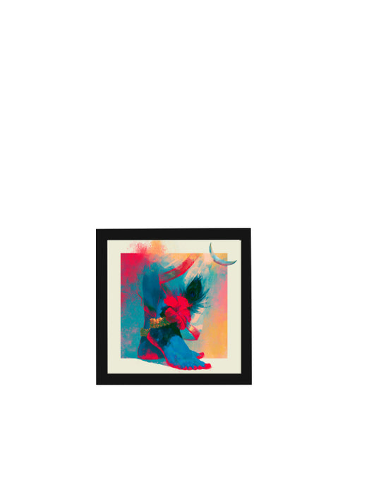 Maa Kali Sacred Feet Photo Frame | Divine Kali Charan Framed Wall Art | Hindu Spiritual Home Décor | Premium Devotional Gift