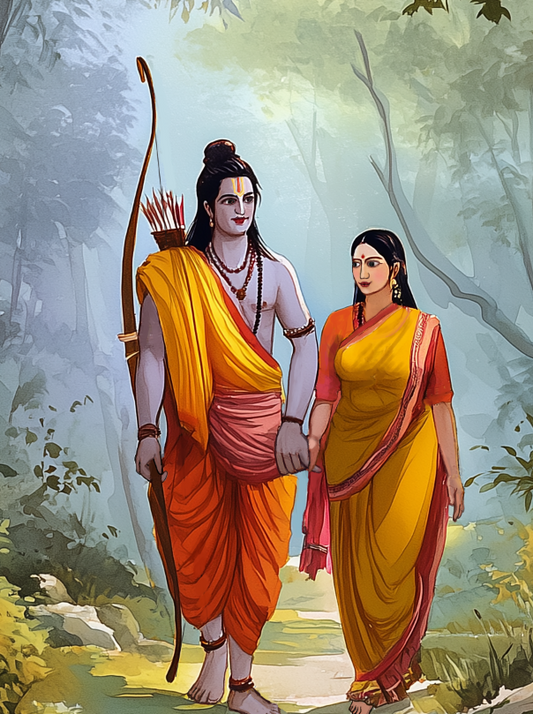 Sita Ram Poster – Lord Rama and Sita Wall poster | 300 GSM Print