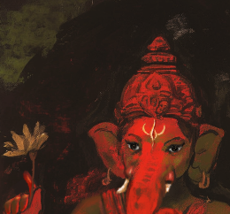 Lord Ganesha Photo Frame | Ganpati Wall Art | 300 GSM Glossy Laminated Artboard | Vastu Decorative & Auspicious Gift