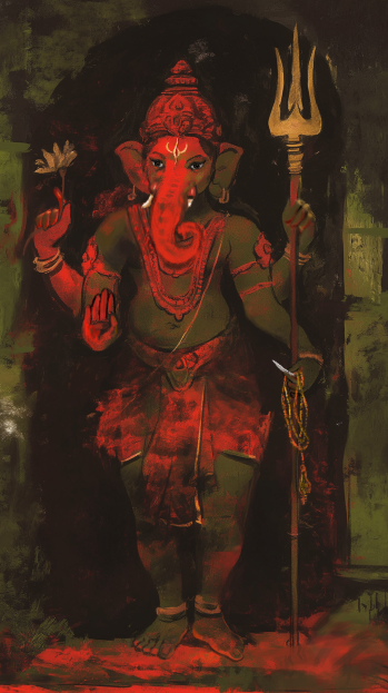 Lord Ganesha Photo Frame | Ganpati Wall Art | 300 GSM Glossy Laminated Artboard | Vastu Decorative & Auspicious Gift