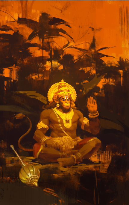 Lord Hanuman Digital Art | 300 dpi hd image download